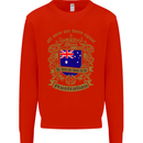 All Men Are Born Equal Australian Australia Mens Sweatshirt Jumper Bright Red