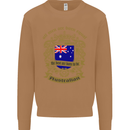 All Men Are Born Equal Australian Australia Mens Sweatshirt Jumper Caramel Latte