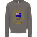 All Men Are Born Equal Australian Australia Mens Sweatshirt Jumper Charcoal
