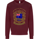 All Men Are Born Equal Australian Australia Mens Sweatshirt Jumper Maroon