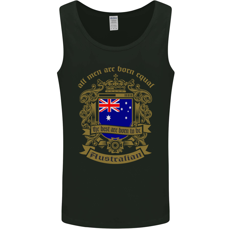 All Men Are Born Equal Australian Australia Mens Vest Tank Top Black