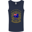 All Men Are Born Equal Australian Australia Mens Vest Tank Top Navy Blue