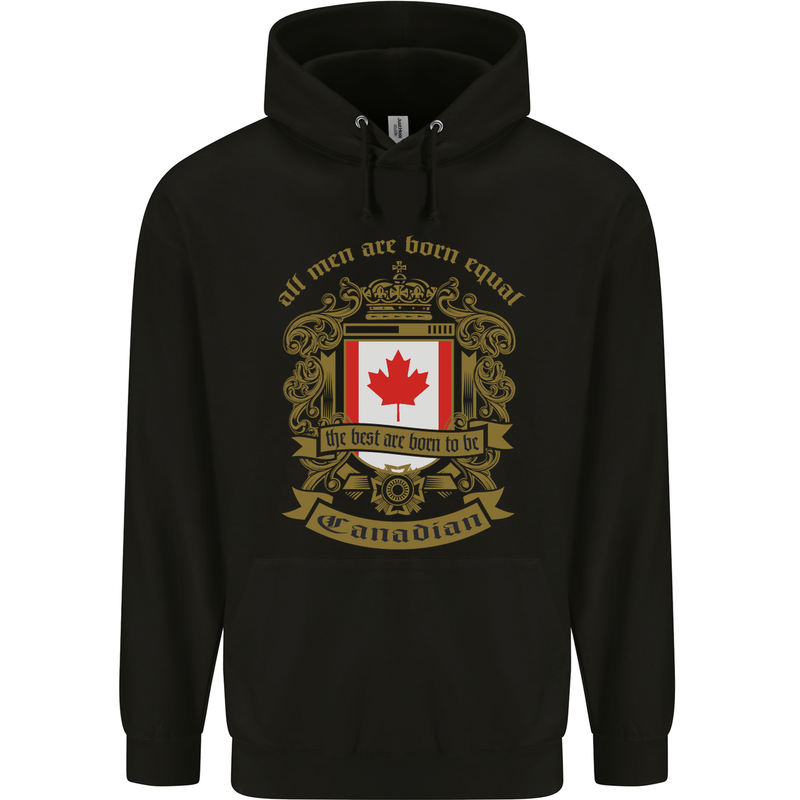 All Men Are Born Equal Canadian Canada Childrens Kids Hoodie Black