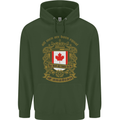 All Men Are Born Equal Canadian Canada Childrens Kids Hoodie Forest Green