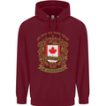 All Men Are Born Equal Canadian Canada Childrens Kids Hoodie Maroon