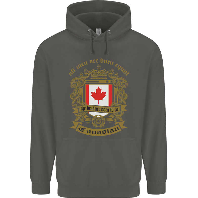 All Men Are Born Equal Canadian Canada Childrens Kids Hoodie Storm Grey