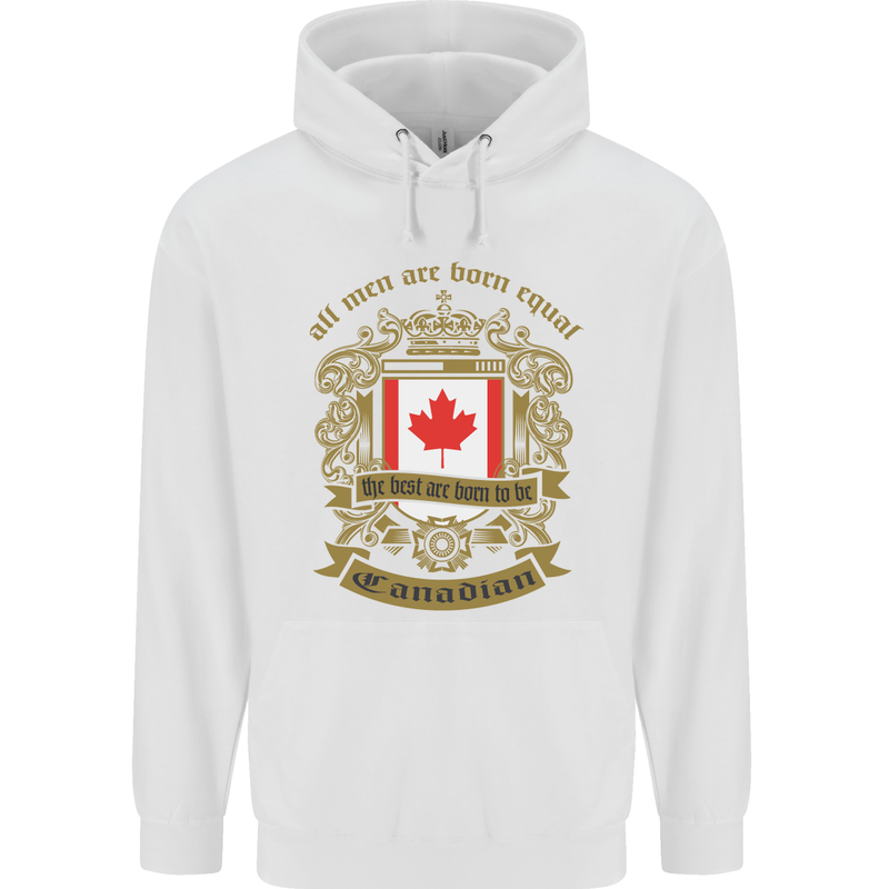 All Men Are Born Equal Canadian Canada Childrens Kids Hoodie White