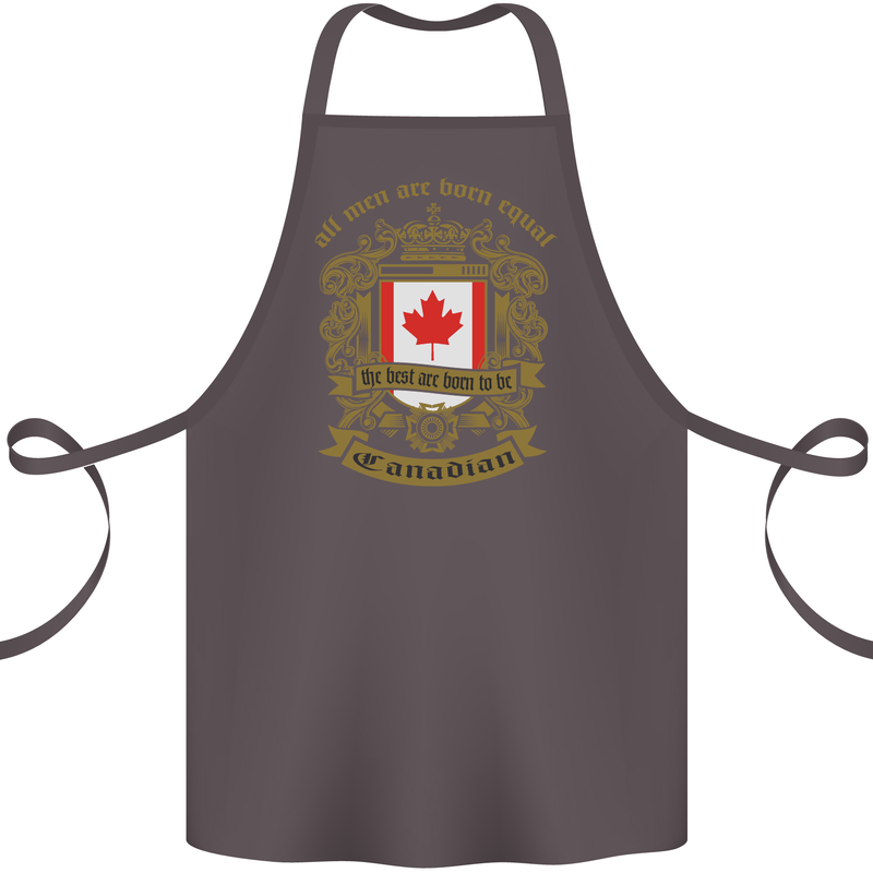 All Men Are Born Equal Canadian Canada Cotton Apron 100% Organic Dark Grey