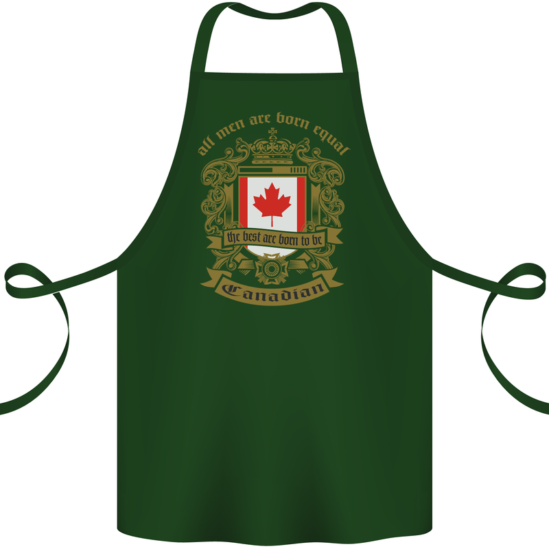 All Men Are Born Equal Canadian Canada Cotton Apron 100% Organic Forest Green