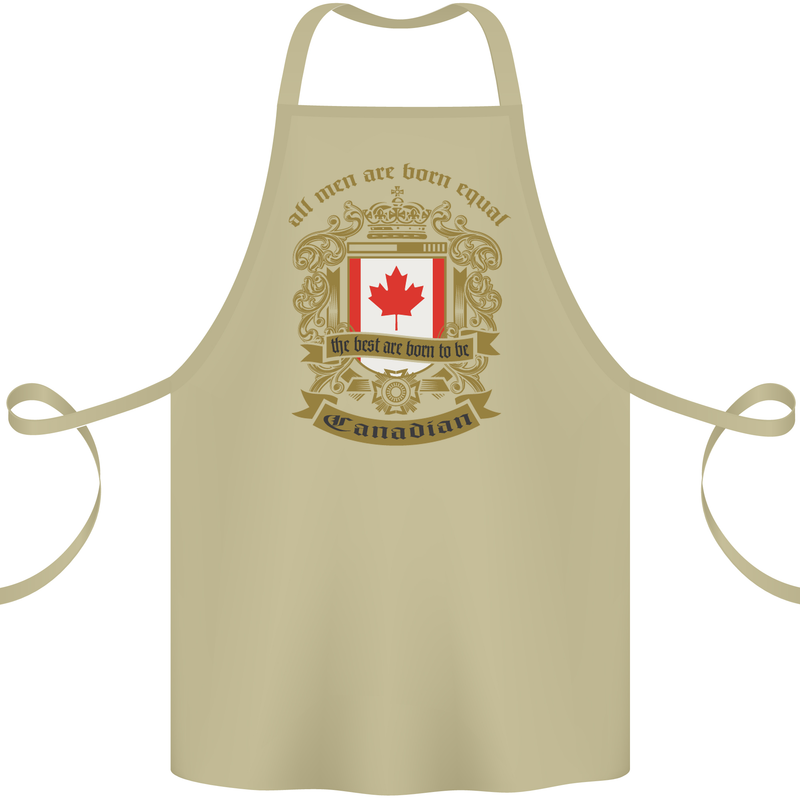 All Men Are Born Equal Canadian Canada Cotton Apron 100% Organic Khaki