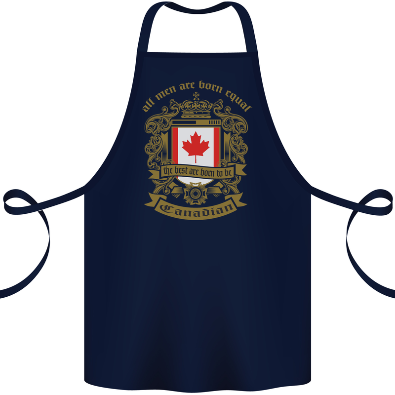 All Men Are Born Equal Canadian Canada Cotton Apron 100% Organic Navy Blue
