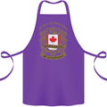 All Men Are Born Equal Canadian Canada Cotton Apron 100% Organic Purple