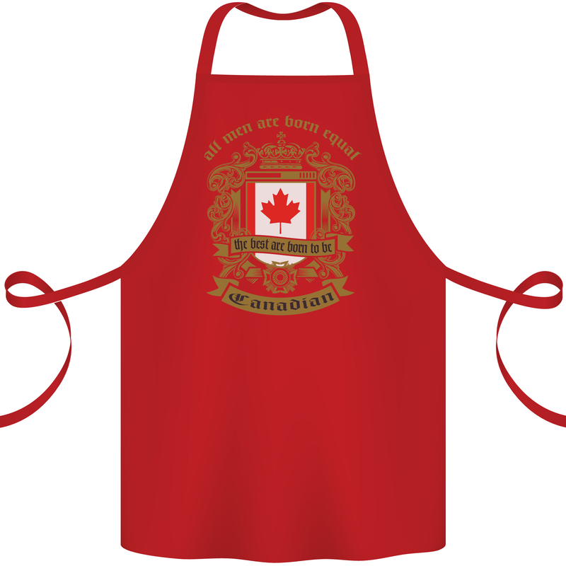All Men Are Born Equal Canadian Canada Cotton Apron 100% Organic Red