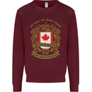 All Men Are Born Equal Canadian Canada Kids Sweatshirt Jumper Maroon