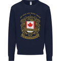 All Men Are Born Equal Canadian Canada Kids Sweatshirt Jumper Navy Blue