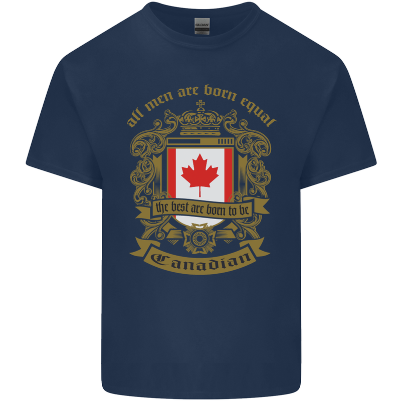 All Men Are Born Equal Canadian Canada Kids T-Shirt Childrens Navy Blue