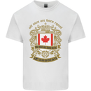 All Men Are Born Equal Canadian Canada Kids T-Shirt Childrens White