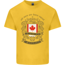 All Men Are Born Equal Canadian Canada Mens Cotton T-Shirt Tee Top Yellow