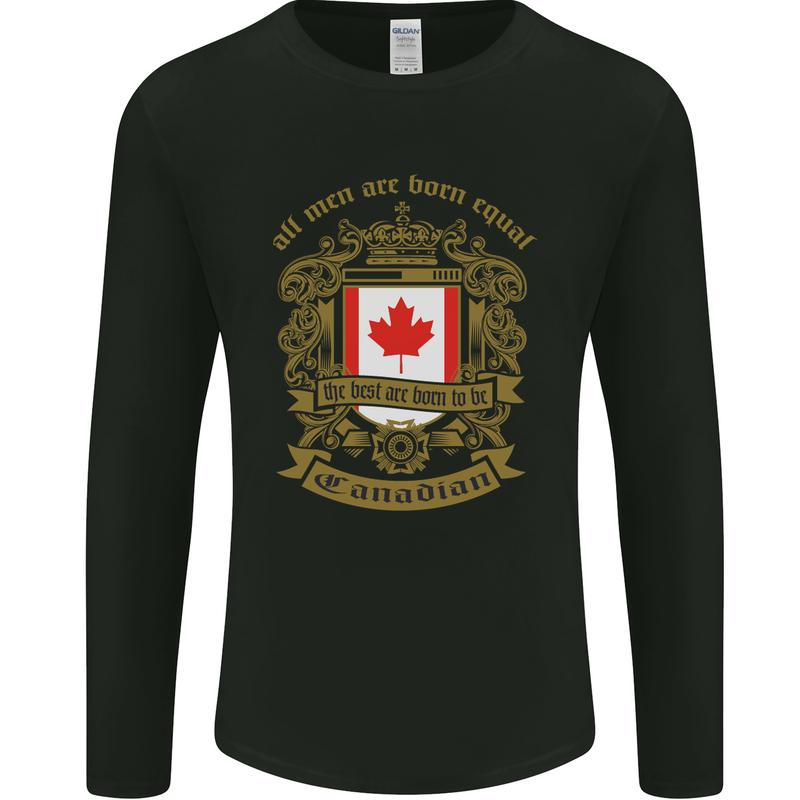 All Men Are Born Equal Canadian Canada Mens Long Sleeve T-Shirt Black