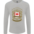 All Men Are Born Equal Canadian Canada Mens Long Sleeve T-Shirt Sports Grey
