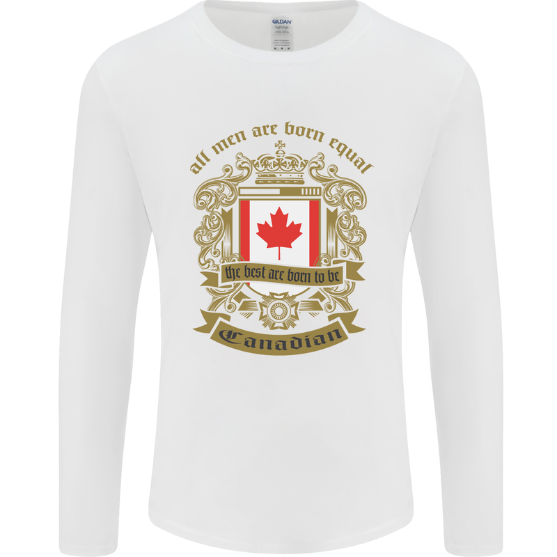 All Men Are Born Equal Canadian Canada Mens Long Sleeve T-Shirt White