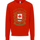 All Men Are Born Equal Canadian Canada Mens Sweatshirt Jumper Bright Red