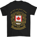 All Men Are Born Equal Canadian Canada Mens T-Shirt Cotton Gildan Black