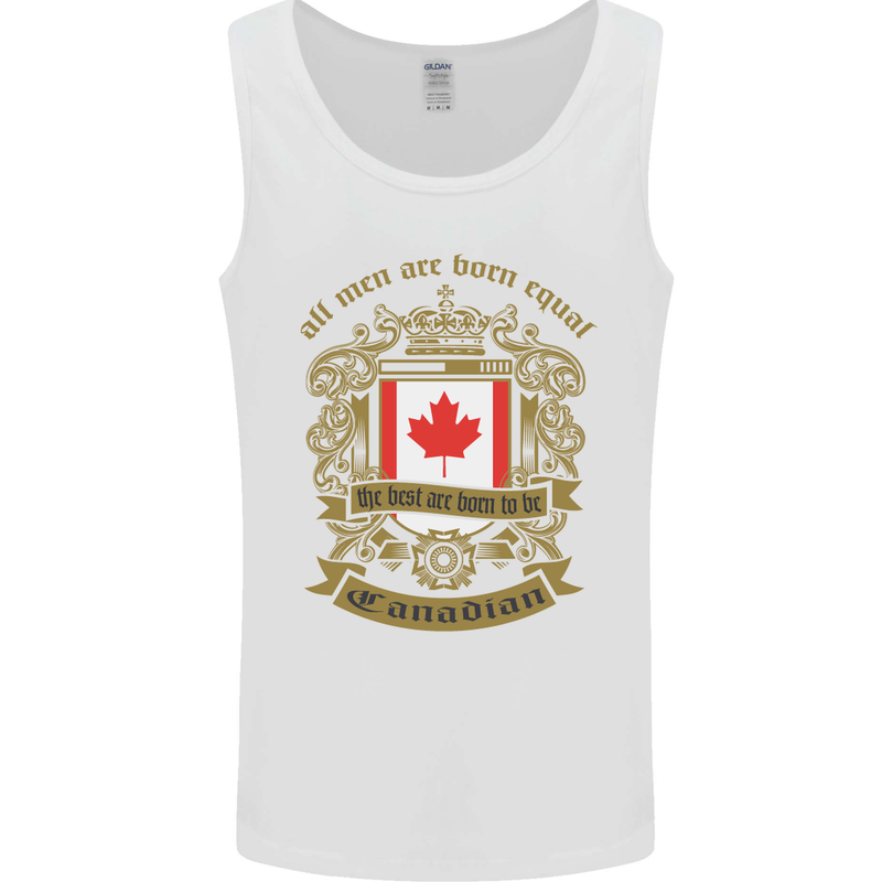 All Men Are Born Equal Canadian Canada Mens Vest Tank Top White