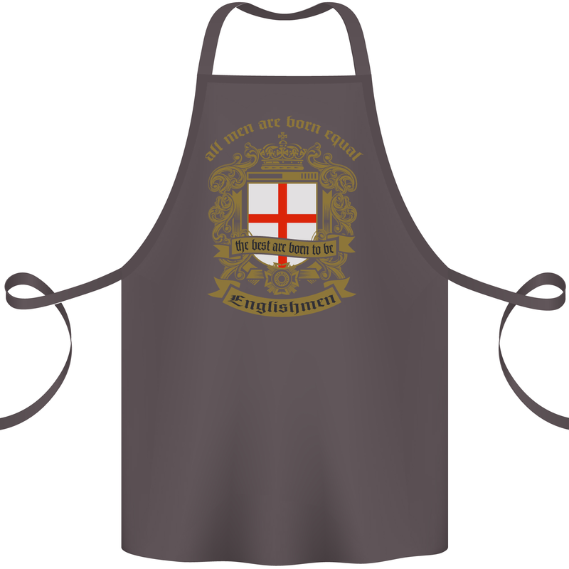 All Men Are Born Equal English England Cotton Apron 100% Organic Dark Grey