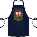 All Men Are Born Equal English England Cotton Apron 100% Organic Navy Blue