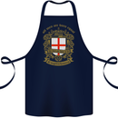 All Men Are Born Equal English England Cotton Apron 100% Organic Navy Blue