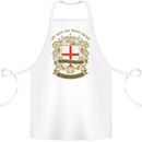 All Men Are Born Equal English England Cotton Apron 100% Organic White