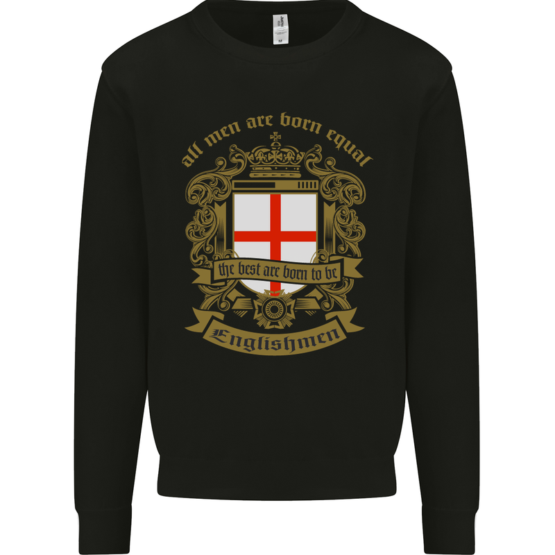 All Men Are Born Equal English England Kids Sweatshirt Jumper Black