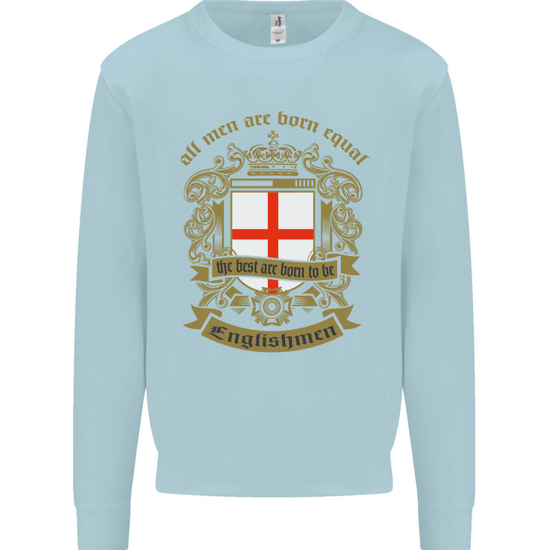 All Men Are Born Equal English England Kids Sweatshirt Jumper Light Blue