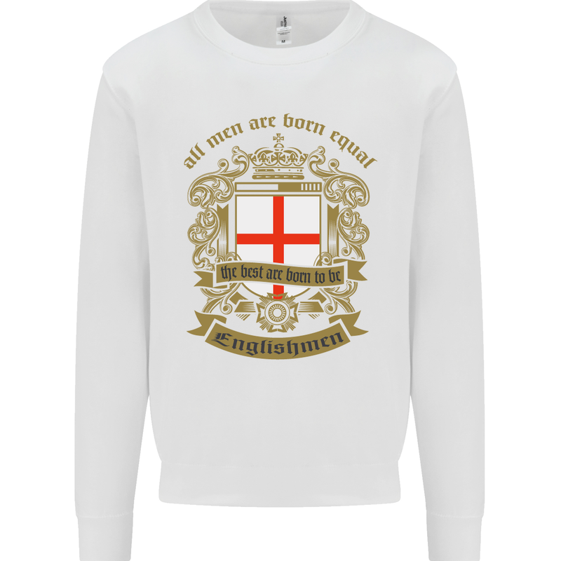 All Men Are Born Equal English England Kids Sweatshirt Jumper White
