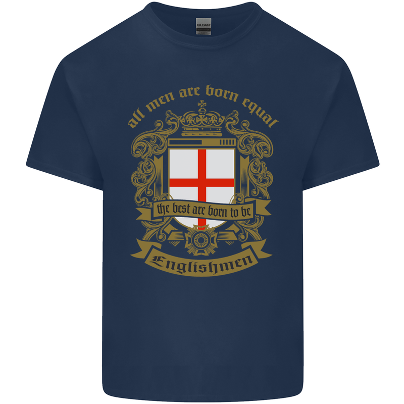 All Men Are Born Equal English England Kids T-Shirt Childrens Navy Blue