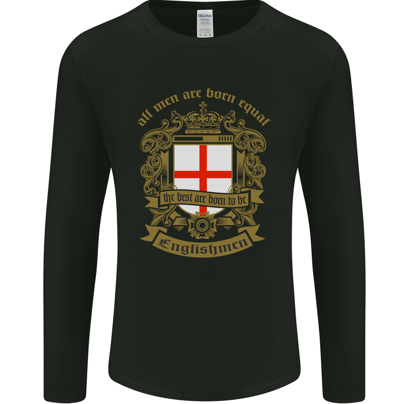 All Men Are Born Equal English England Mens Long Sleeve T-Shirt Black