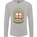 All Men Are Born Equal English England Mens Long Sleeve T-Shirt Sports Grey
