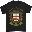 All Men Are Born Equal English England Mens T-Shirt Cotton Gildan Black