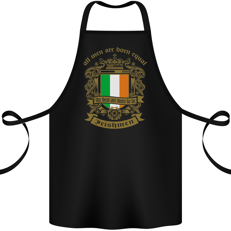 All Men Are Born Equal Irish Ireland Cotton Apron 100% Organic Black