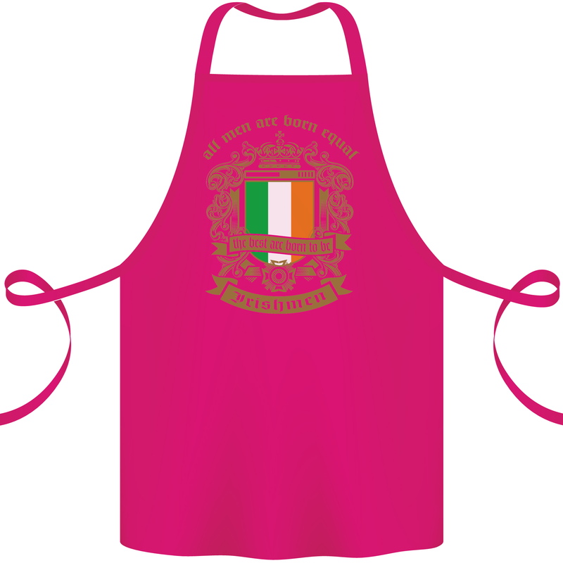 All Men Are Born Equal Irish Ireland Cotton Apron 100% Organic Pink