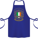 All Men Are Born Equal Irish Ireland Cotton Apron 100% Organic Royal Blue