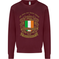 All Men Are Born Equal Irish Ireland Kids Sweatshirt Jumper Maroon