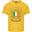 All Men Are Born Equal Irish Ireland Mens Cotton T-Shirt Tee Top Yellow