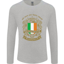 All Men Are Born Equal Irish Ireland Mens Long Sleeve T-Shirt Sports Grey