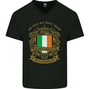 All Men Are Born Equal Irish Ireland Mens V-Neck Cotton T-Shirt Black