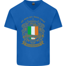 All Men Are Born Equal Irish Ireland Mens V-Neck Cotton T-Shirt Royal Blue