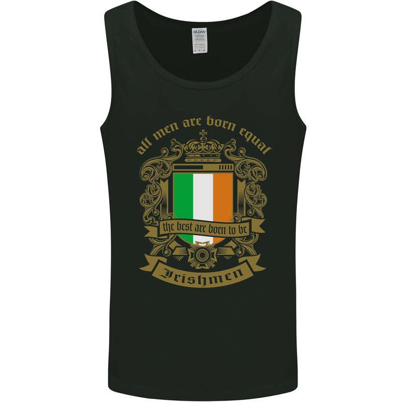 All Men Are Born Equal Irish Ireland Mens Vest Tank Top Black