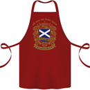 All Men Are Born Equal Scotland Scottish Cotton Apron 100% Organic Maroon
