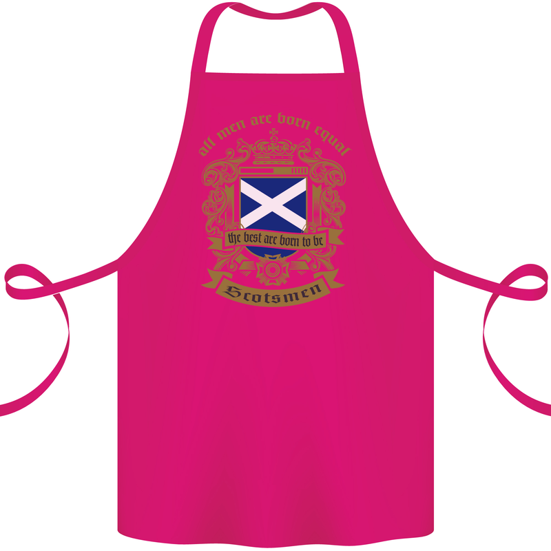 All Men Are Born Equal Scotland Scottish Cotton Apron 100% Organic Pink